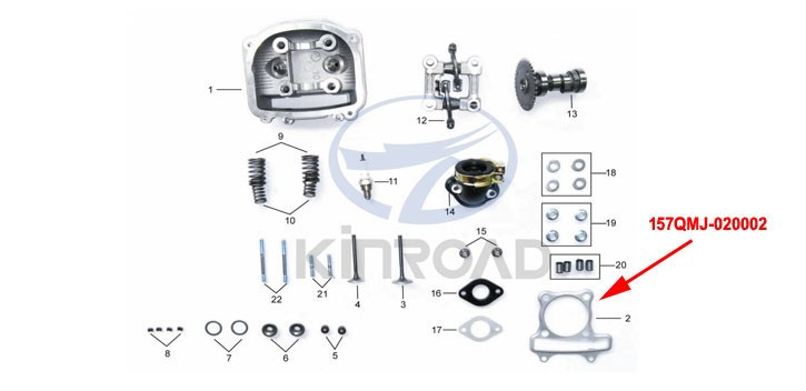 kinroad 150 cc Zylinderkopfdichtung