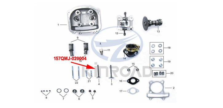 soupape echappement kinroad 150cc soupape echappement kinroad 150cc