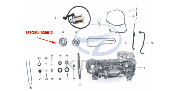 Final gear KINROAD 150 CC