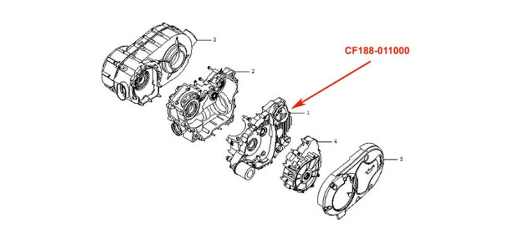 CF500 dejó el cárter del motor