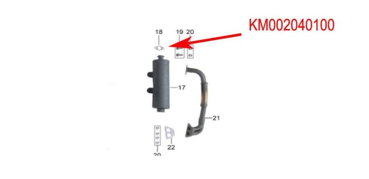 Auspuffgelenk Kinroad 650 cc