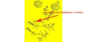  JOINT BEARING M14 × 1.5-TOOTH