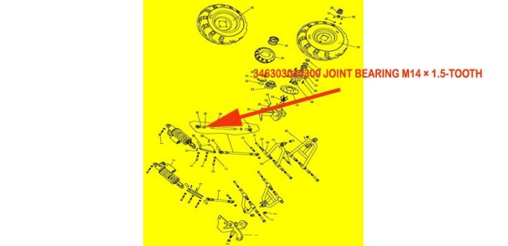 JOINT BEARING M14 × 1.5-TOOTH JOINT BEARING M14 × 1.5-TOOTH