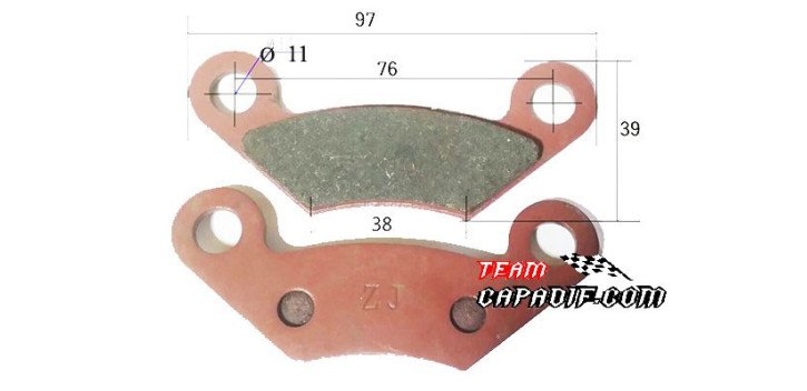 Plaquette de freins Kinroad 800cc 1100 cc Plaquette de freins Kinroad 800cc 1100 cc