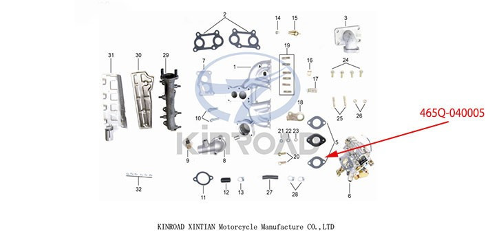 Carburetor seal Kinroad 800 1100