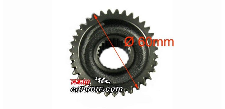 Kinroad 250 cc drive shaft pinion