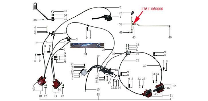 Gear Shifter  Odes 800cc