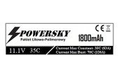 PowerSky LiPo 11.1V 1800mAh 3S 35C